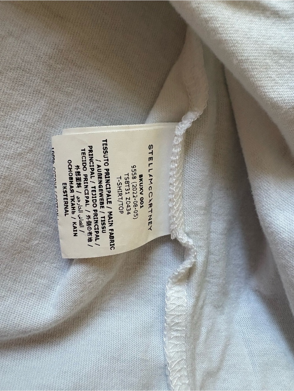 Stella McCartney Kids White Tee with Blue Bow Tie & Suspenders - Picture 4 of 8